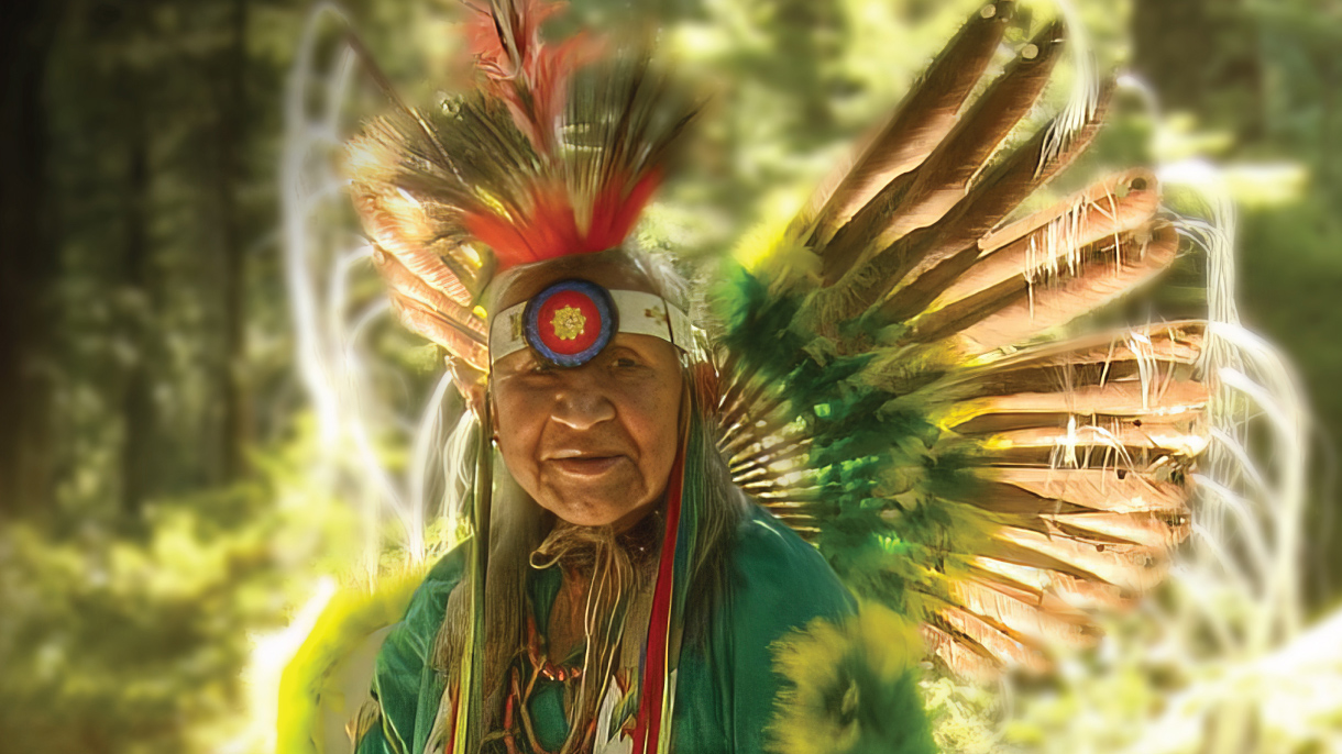 A man in traditional regalia