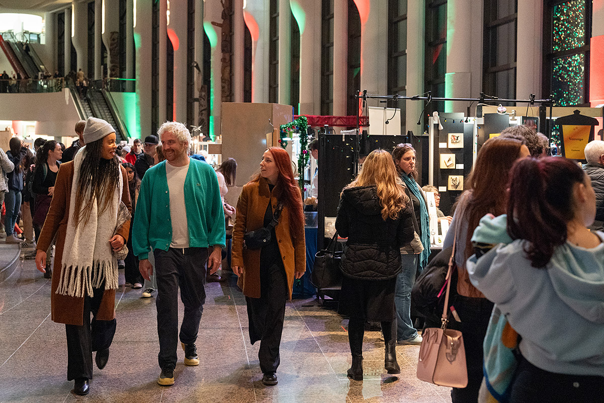 Visitors to the market