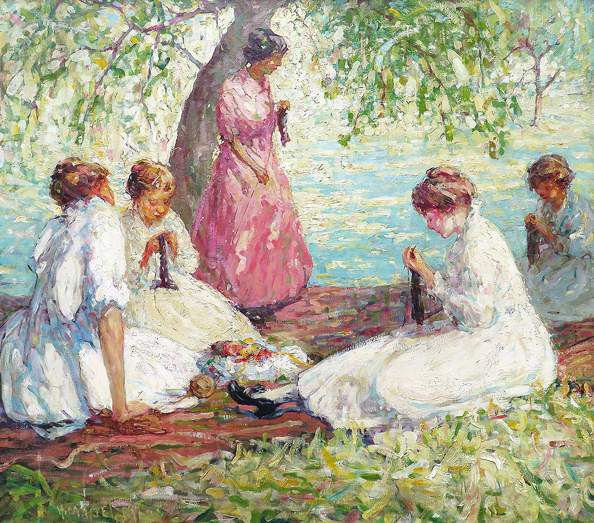 Painting of five women