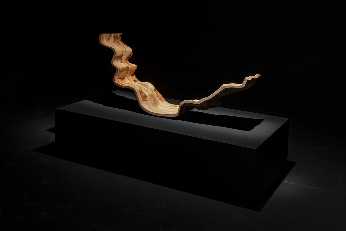 A wooden sculpture