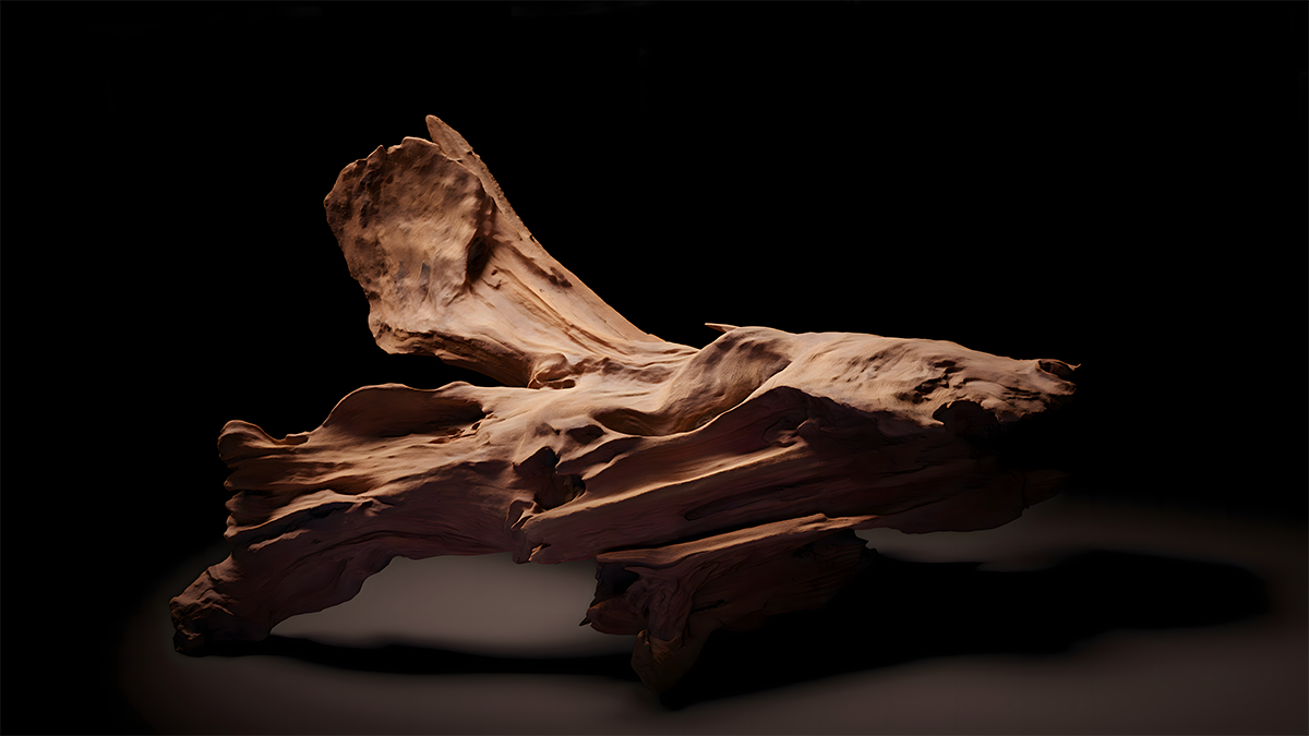 A wooden sculpture