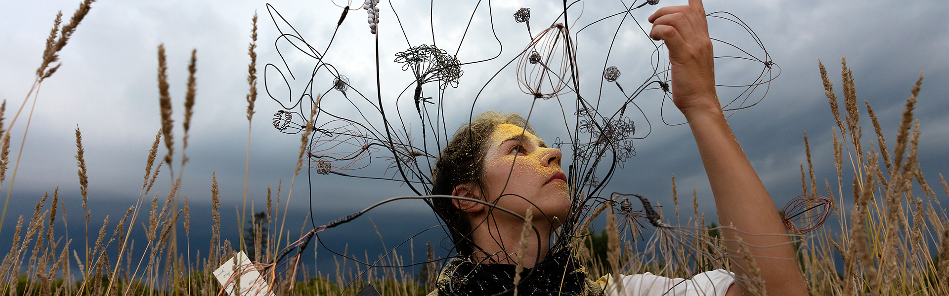 A person in a field