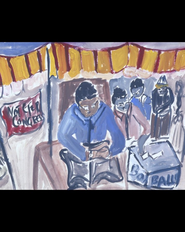 On election day, every vote counts! 🗳️Visit the Canadian History Hall to explore how Canadians have exercised their right to vote throughout history.

🎨 Meena Sinha, 1962/63, CMH 76-1157, from the Nickerson Collection of Children’s Art