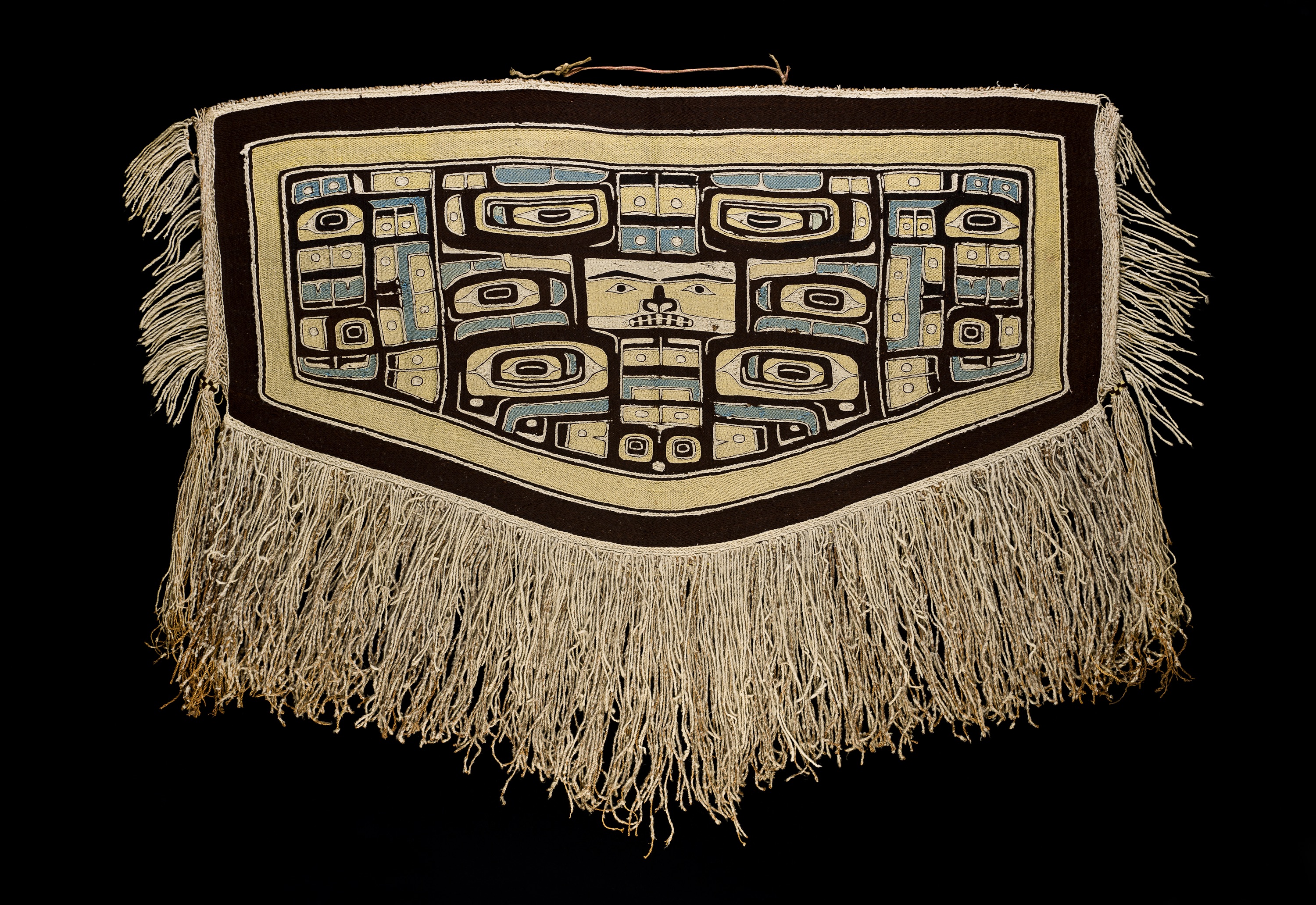 large Chilkat style ceremonial robe featuring formline designs 