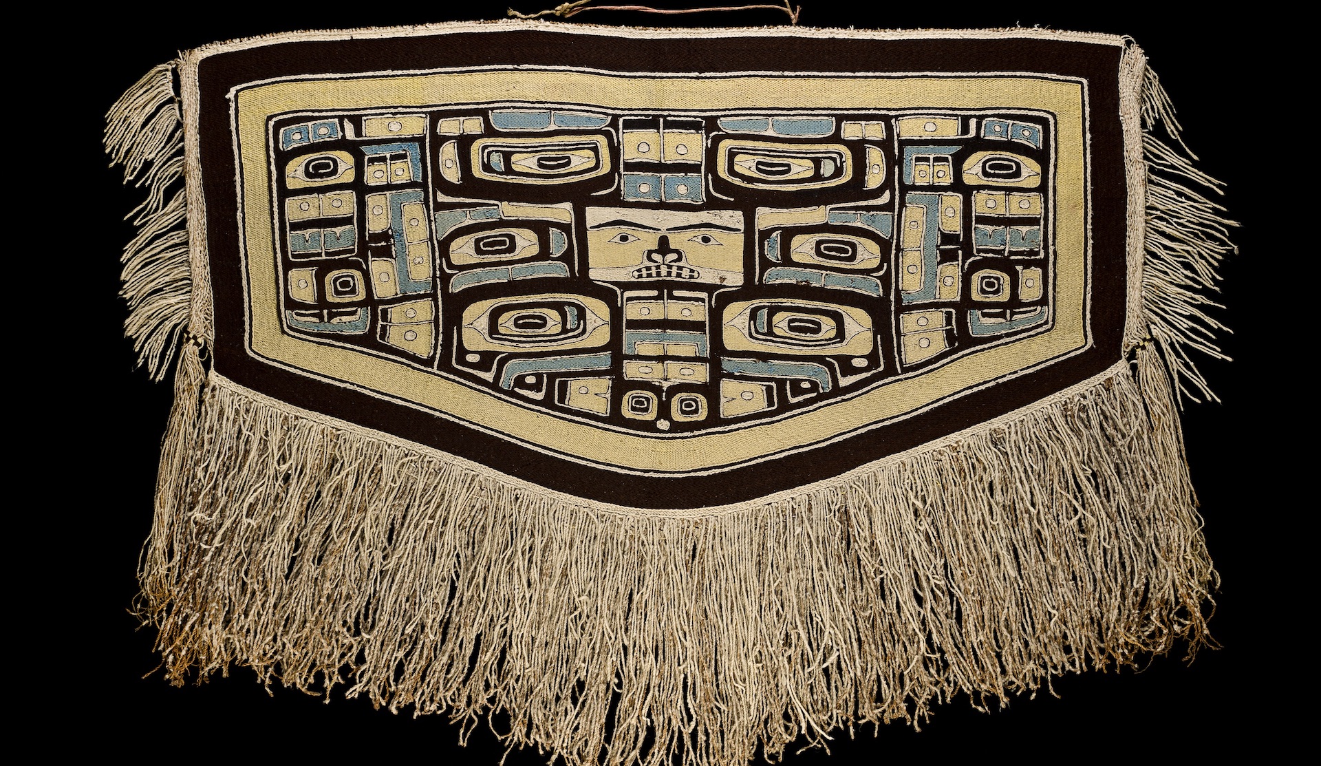 large Chilkat style ceremonial robe featuring formline designs