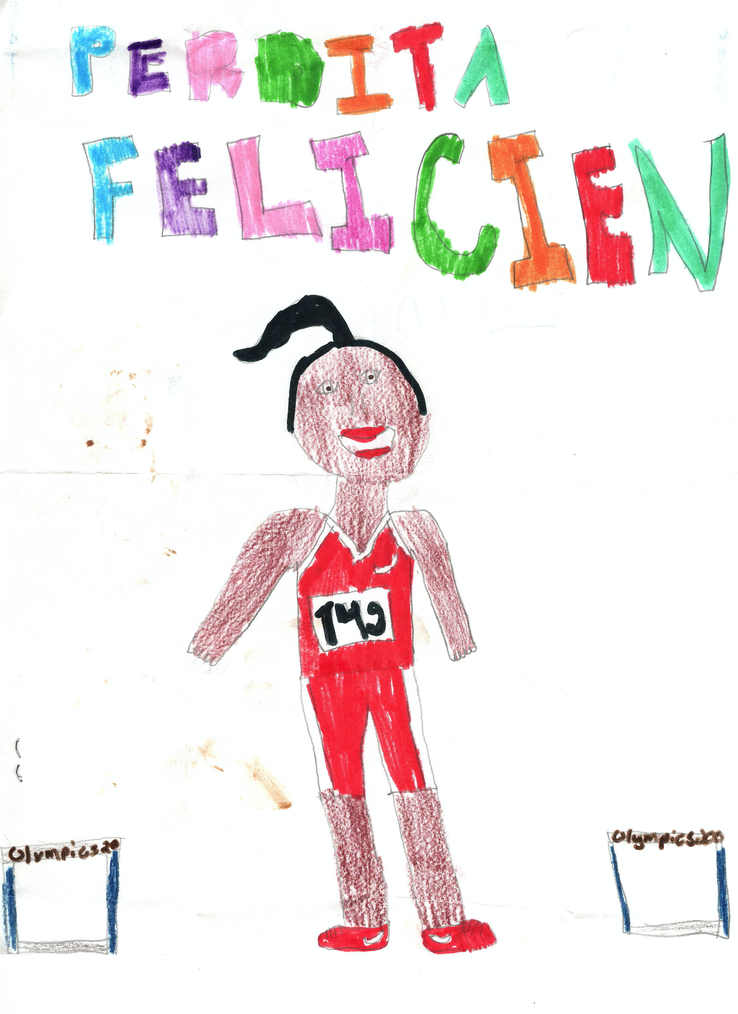 Child’s drawing of Perdita Felicien